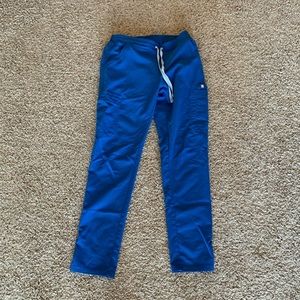 FIGS, royal blue scrub pants, low-rise, size xs, good conditin!